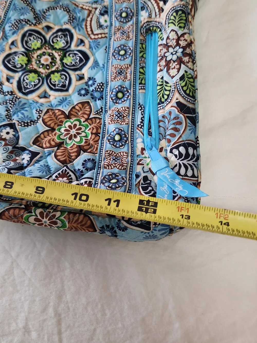 Vera Bradley Light Blue Floral Quilted Shoulder Bag